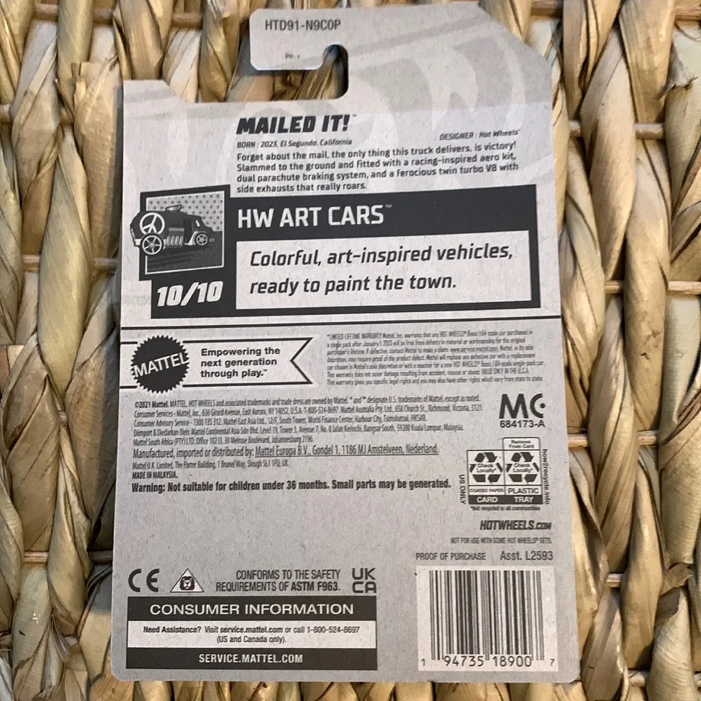 Hot Wheels Mailed It HW Art Car Hotwheels Mail Truck Lets Race Netflix New 2024